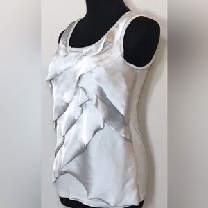 Ann Taylor Tiered Ruffle Front Sleeveless Blouse- NWOT M